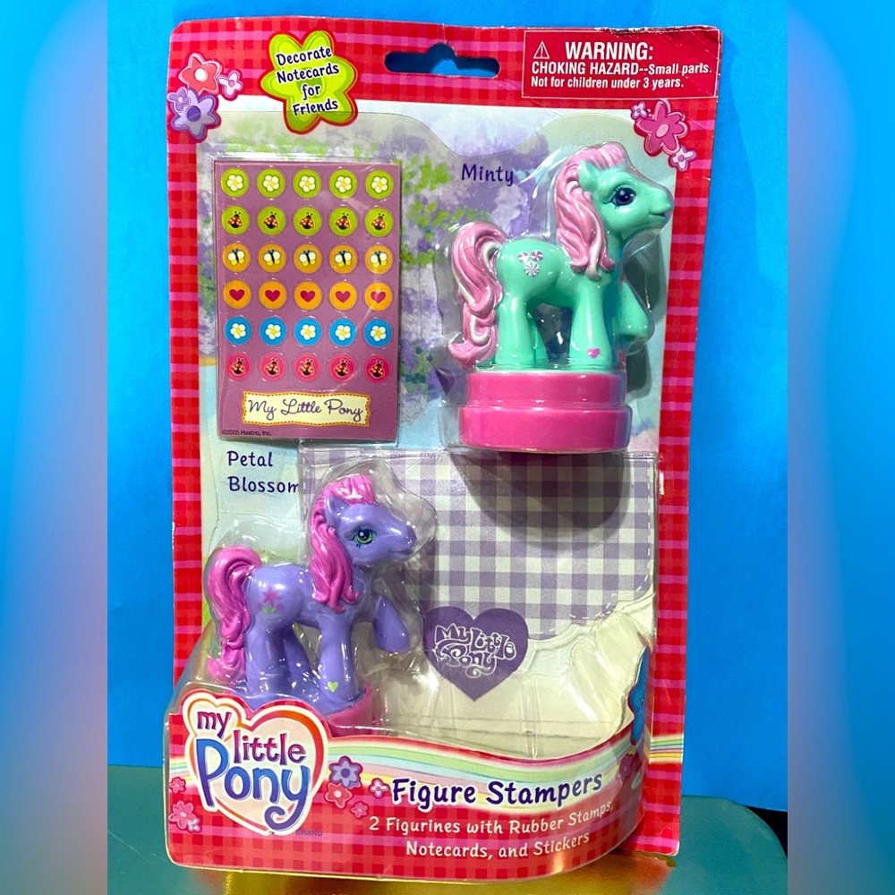 MY LITTLE PONY NWT VTG 2005 PONY FIGURE STAMPERS, STICKERS & NOTECARDS, INK